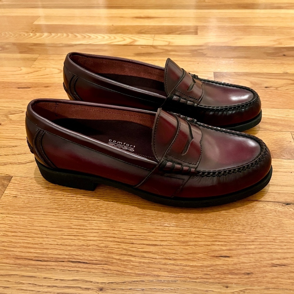 GUC Men's Rockport Comfort DMX Cordovan Brown Penny Loafers Shoes Size 10 M